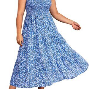 Women Plus Size One Shoulder Maxi Dress Boho Summer Casual Flowy Beach